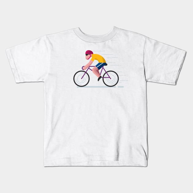 Cycling Kids T-Shirt by Malchev